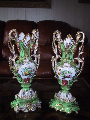 1611 - 2 x vaza rokoko styl zacatek 19.stoleti  V - 46 cm  - 1 kus 4 900 kc